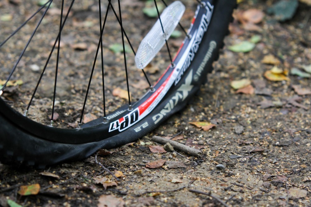 Flat tire on a trail